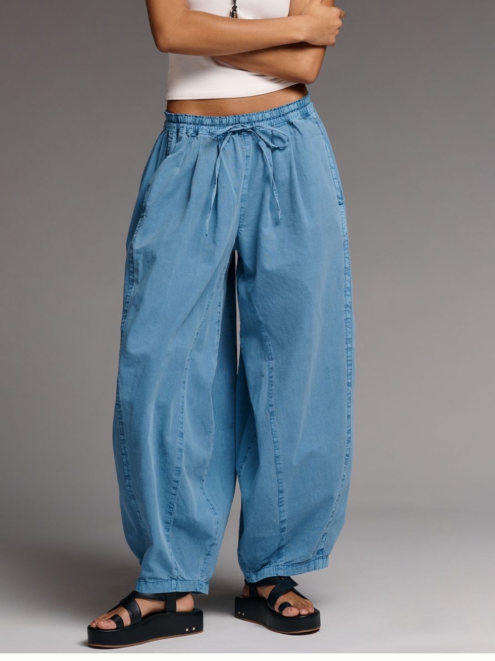 Pilcro Rina Denim Balloon Trousers NWT
